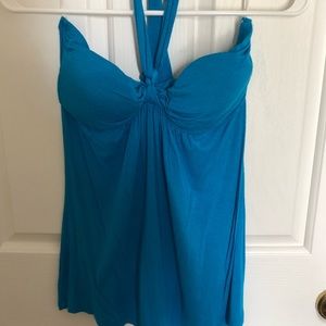 Blue halter top